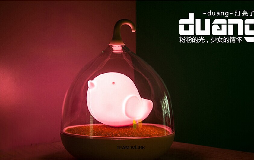 intelligent touch induction led night light,usb charge novelty smart birdcage lamp for baby bedroom gift,dc 5v 0.5w