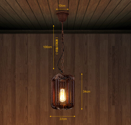 metal pipe edison loft industrial vintage pendant lights retro hanging lamp for bar home lighting suspension luminaire