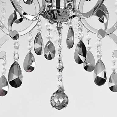 modern led k9 crystal chandelier lamps with 5 lights,lustre de crystal,for home living lights,e14 bulb included,ac 90v~260v