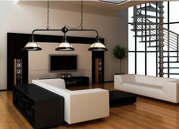 modern loft style personality led pendant light witn glass shade,e27*3 bulb included,for bar bedroom dining room