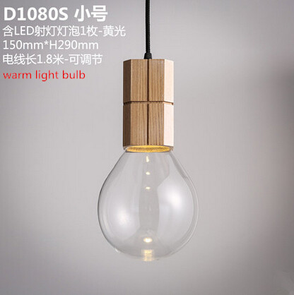 modern nordic wooden led pendant lights fxitures with glass lampshade for dinning room lamp lamparas colgantes