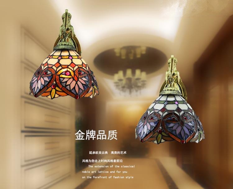 modern stained glass wall light decoration home light fixtures,15w-38,