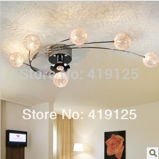 most popular style ball design contemporary iron chandelier for living room l75* w45cm,6 ribs