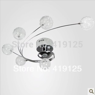most popular style ball design contemporary iron chandelier for living room l75* w45cm,6 ribs