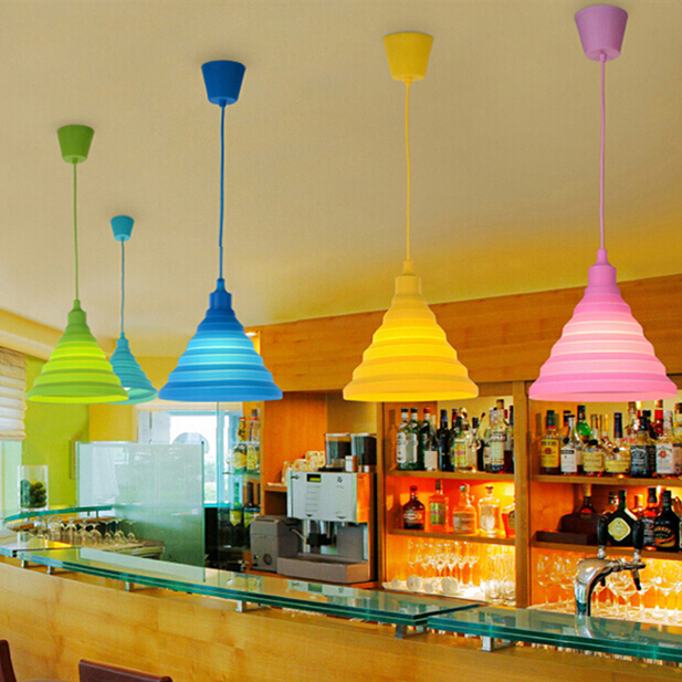 multicolour single-head silica gel combination pendant lights for dining room modern,