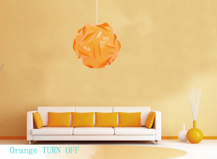 new fashion iq jigsaw puzzle lamp light orange color pendant lights,size 25cm/30cm/40cm ysliqo