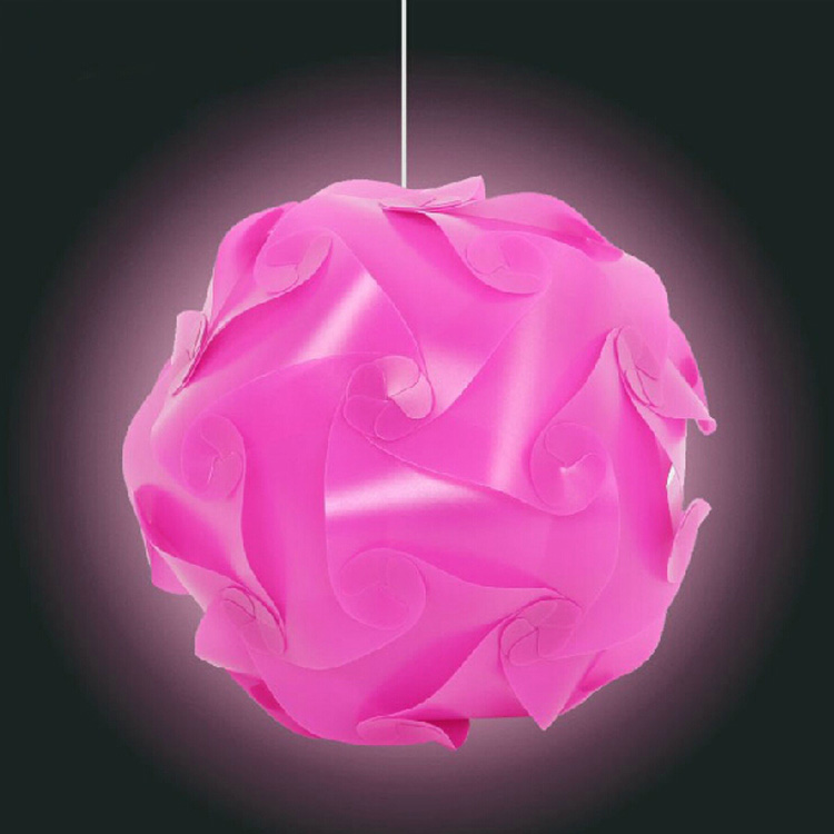 new rose red iq pendant light lamp shade modern design deco puzzle jigsaw,size 25cm/30cm/40cm ysliqrs