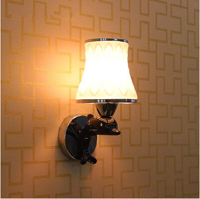 nordic modern dolphin creative led wall lamp simple glass wall sconce fixtures bedside lamp for bedroom bar living room