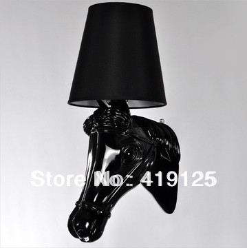 promotion! selling modern horse head resin wall lamp european style small size