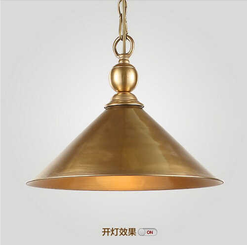 pure copper american loft style vintage led pendant lights fixtures for dining room simple hanging lamp indoor lighting lamparas