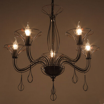 retro loft style industrial vintage metal chandelier,hanging lamp with 5 lights,edison lustre de cristal for home lightings