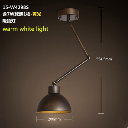 spider manipulators loft industrial vintage led wall lamp adjustable telescopic personality wall sconce for bar home lighting