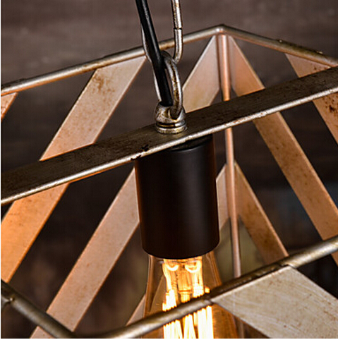 square simple iron loft style vintage pendant lights edison industrial fixtures for bar home lighting suspension luminaire