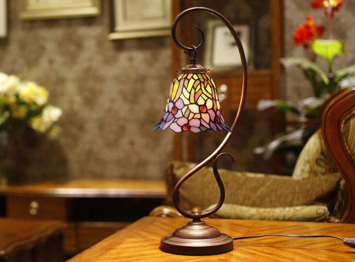 table lamp bedroom bedside lamp european classical elegant orchid garden decorative light,yslc-28,