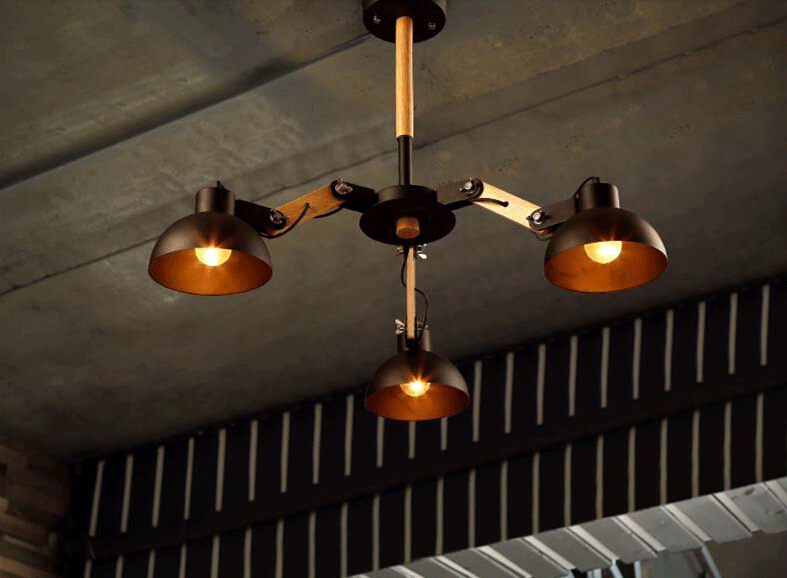 wood retro loft style industrial vintage ceiling lights for dining,can be adjusted lamparas de techo luminaria lustres de sala
