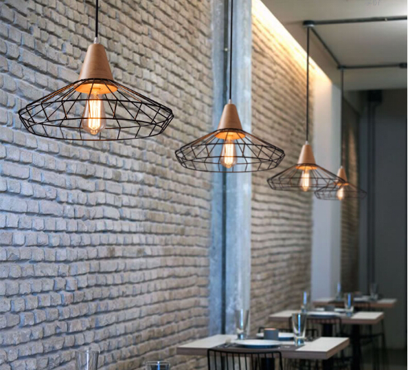 wood retro loft style industrial vintage pendant lights,simple hanging lamp for home light,edison lamparas colgantes
