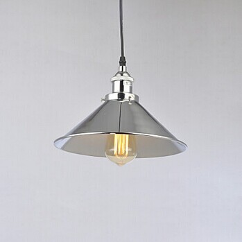 1 light edison bulb rustic retro loft style industrial lamp vintage pendant light polished nickel,e27 bulb included,ac 90v~260v