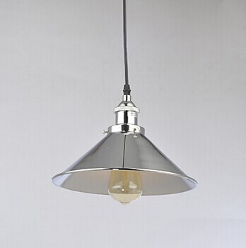 1 light edison bulb rustic retro loft style industrial lamp vintage pendant light polished nickel,e27 bulb included,ac 90v~260v