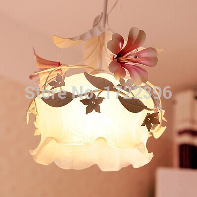 1 light flower led pendant light lamp,glass and metal country creative restaurant balcony,for bedroom living room,bulb included