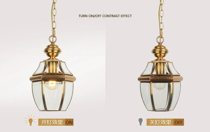 1 lights europe handmade elegant pure copper led pendant light lamp for bedroom living room parlor, bulb included,30*20*20cm