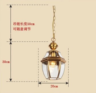 1 lights europe handmade elegant pure copper led pendant light lamp for bedroom living room parlor, bulb included,30*20*20cm