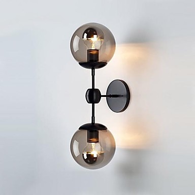 2 lights e27 wall light lamps , modern artistic global stainless steel plating bulb included for bedroom living room