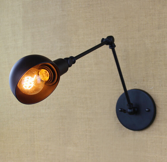 25cm retro loft industrial vintage wall lamp fixtures for bar cafe edison wall sconce arandela lamparas de pared