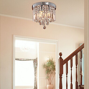 3 lights bulb included flush mounted k9 crystal modern led ceiling lamp for living room indoor lighting fixtures,e14 ac 90v~260v