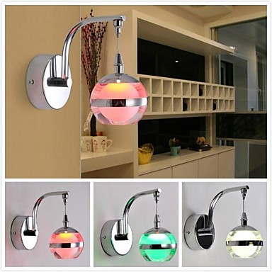 3w led creative round wall lamp lights; variety of colors (ac85 ~ 265v)