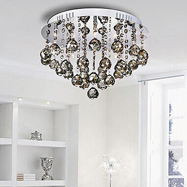 5 lights modern led k9 crystal ceiling light for bedroom home lighting lustre de cristal,g4 bulb included