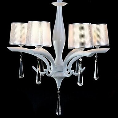 6 lights elegant led modern k9 crystal chandelier,lustres de sala,lustre de cristal,e14 bulb included,fabric stainless steel