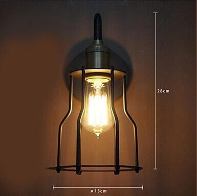 american artistic metal loft industrial vintage edison wall light for home wall sconce,for bedroom home room,e27 bulb included