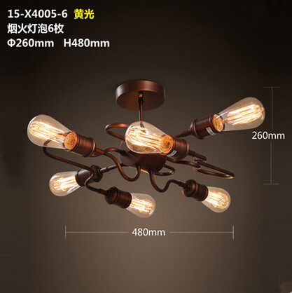 american country loft industrial vintage edison ceiling lights for home lightings clothing store,lustre lamparas de techo