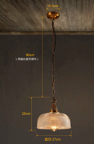 american country loft industrial vintage pendant lights with glass lampshade for bar dinning home lighting suspension luminaire