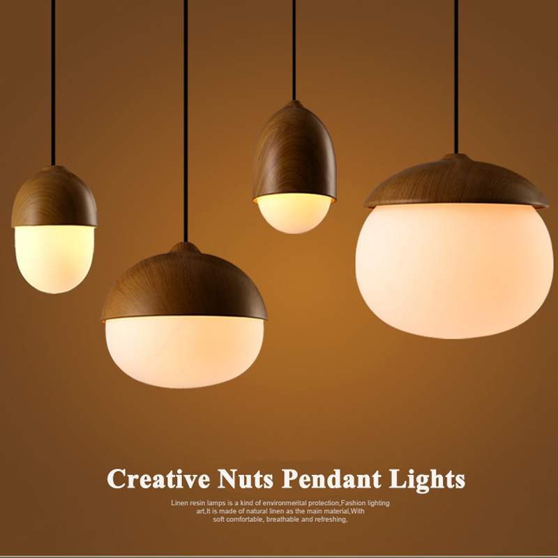 american country pendant light creative wood pendant lamp glass ball hanging lamp nordic designer light art deco lighting abajur