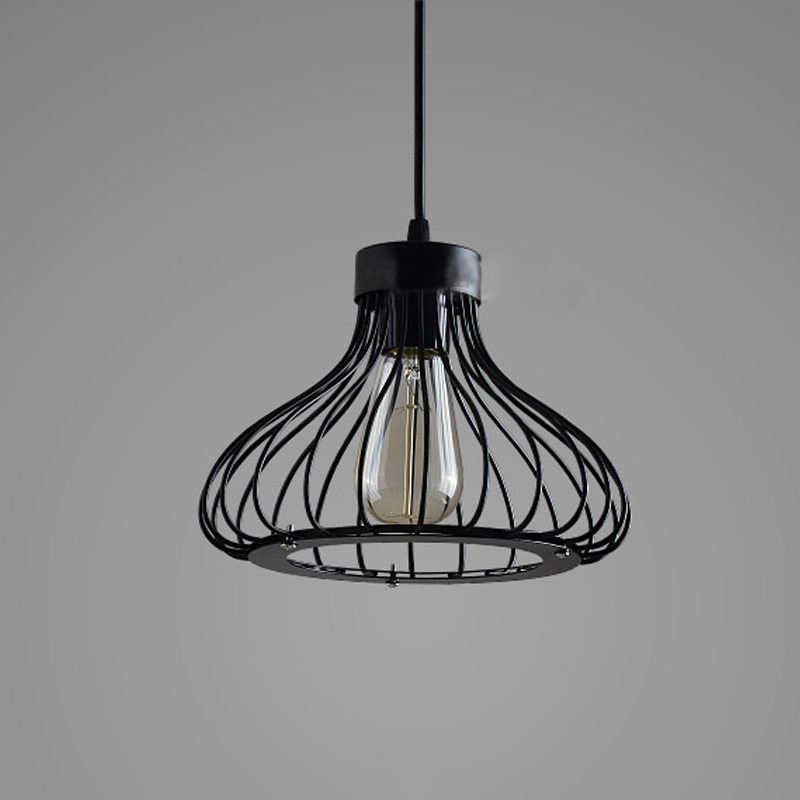 american industrial retro pendant light loft cage pendant lamp metal lampshade vintage suspension luminaire edison lamp holder