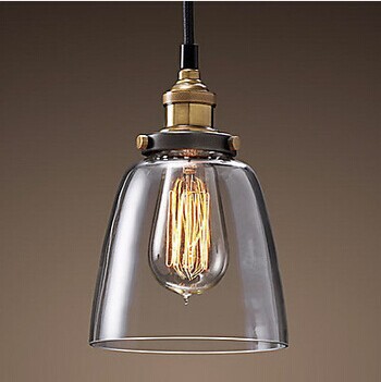 american loft style edison bulb vintage industrial lighting pendant lights in glass shade 1 light e27 bulb included