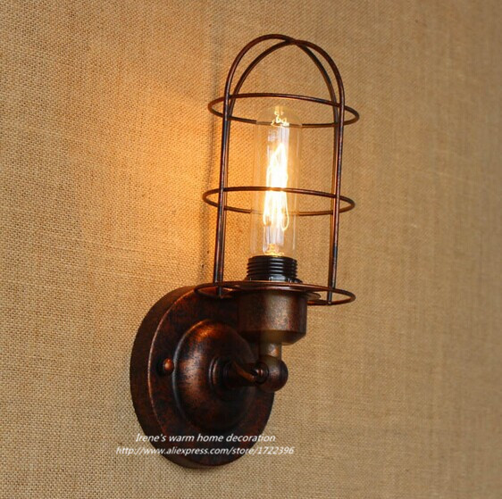 american retro loft iron industrial vintage wall light,loft wall lamp for bar coffee home lights,e27*1 bulb included,110v~240v