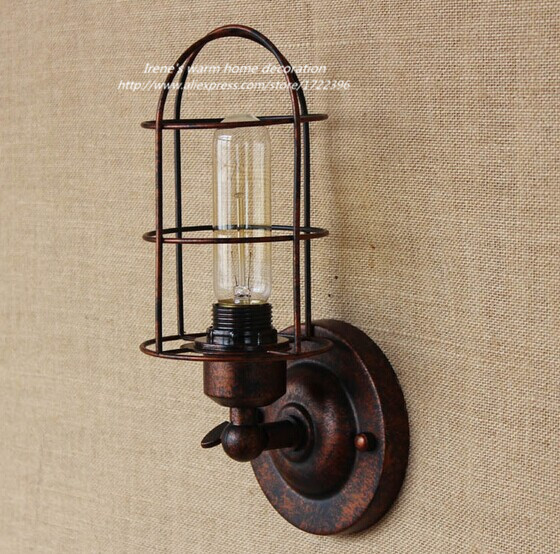 american retro loft iron industrial vintage wall light,loft wall lamp for bar coffee home lights,e27*1 bulb included,110v~240v