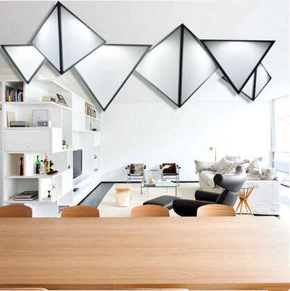 concise acrylic led ceiling light triangle creative modern living lamp fixtures for home lightings luminaria lamparas de techo