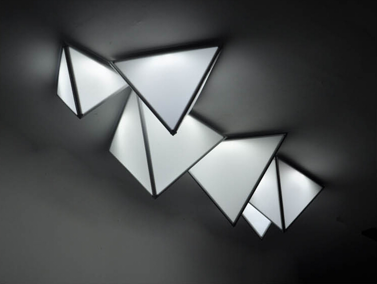 concise acrylic led ceiling light triangle creative modern living lamp fixtures for home lightings luminaria lamparas de techo