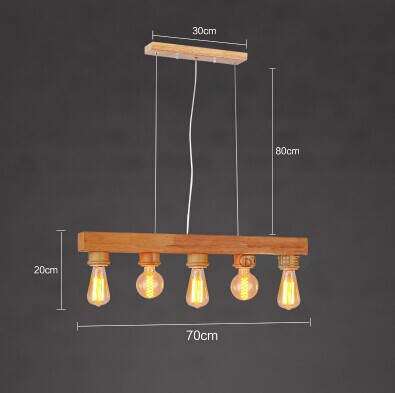 creative personality natural wooden european american style pendant light for restaurant bar dining room,bulb included