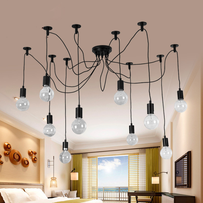 creative suspension luminaire e27 220v for decor pendant lights loft lamp hanging light fixtures lustre lamparas colgantes avize