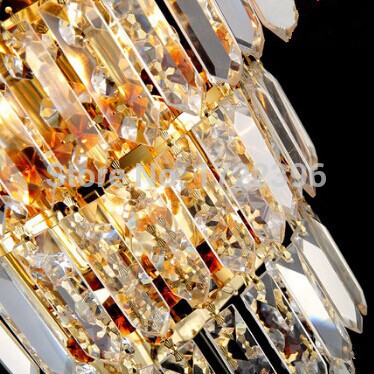 crystal led wall light, 2 lights,golden,modern incision electroplate tempering for home wall sconce,bulb included