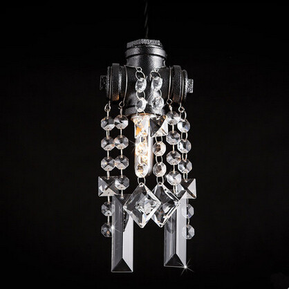 crystal loft style industrial vintage pendant light droplight fixtures for bar dining room hanging lamp lamparas