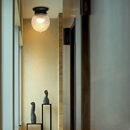 glass ball simple industrial vintage led ceiling lights for cloakroom aisle balcony corridor entrance bar lamparas de techo