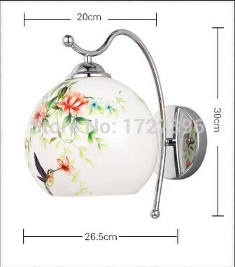 hand-painted,e27/e26,garden lamp artistic led wall lights with 1 light for living room home lighting wall sconce,bulb included