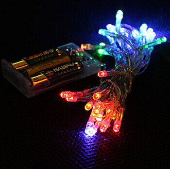 happy new year! 2pcs rgb 3m 30 battery operated led string light for fairy christmas lights decoration holiday wedding