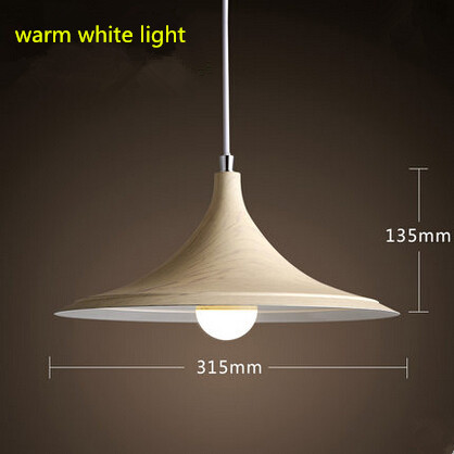 iron creative modern led pendant lights woodgrain american simple hanging lamp fixtures for home lightings lamparas colgantes