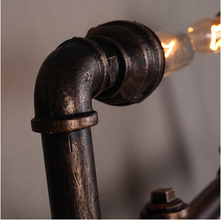 iron water pipe loft style vintage industrial wall light edison wall lamp for aisle balcony restaurant bedroom lamparas de pared